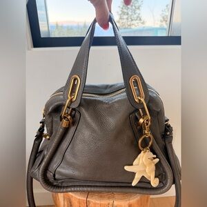 Authentic Chloe - Mocha- Gray Leather Handbag